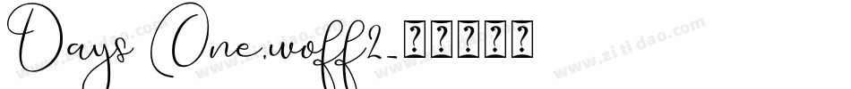 Days One.woff2字体转换